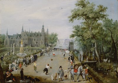A Jeu de Paume Before a Country Palace by Adriaen Pietersz van de Venne